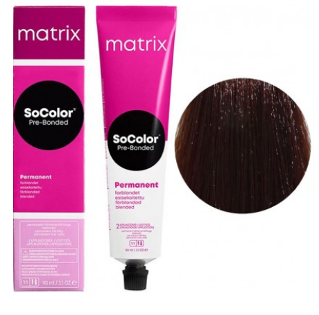 Matrix SoColor Pre-Bonded Фарба для волосся 6BR - Темний блондин коричневий червоний, 90 мл