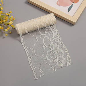 Гіпюрове мереживо / 13,5 см / Упаковка - 10 метрів / Шампань з переливом