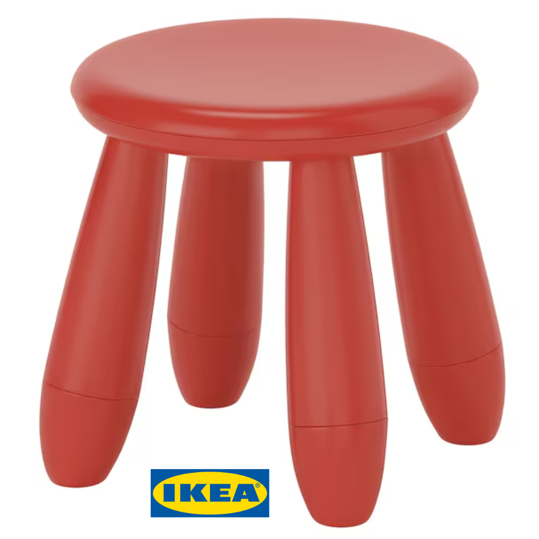 Табурет для дітей IKEA MAMMUT Червоний 705.819.91
