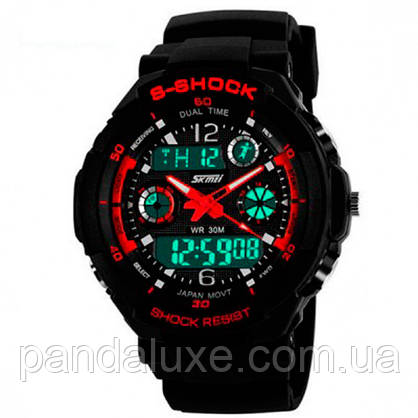 Годинник наручний спортивний водостійкий Skmei S-Shock Red 0931R, фото 4