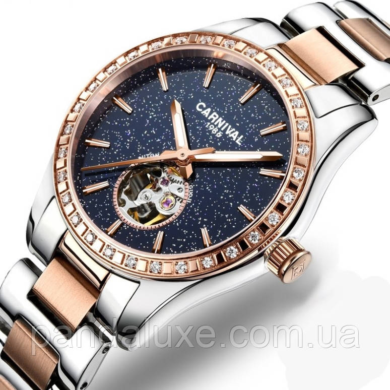 Годинник жіночий механічний з автопідзаводом Carnival Lady Elite, фото 1