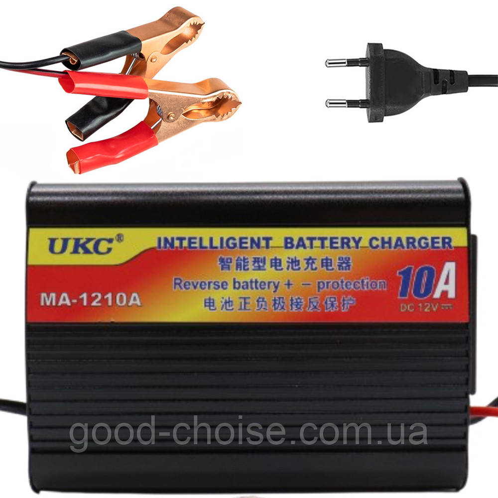 Зарядний пристрій для акумуляторів авто з вбудованим амперметром 10A, BATTERY CHARGER MA-1210A