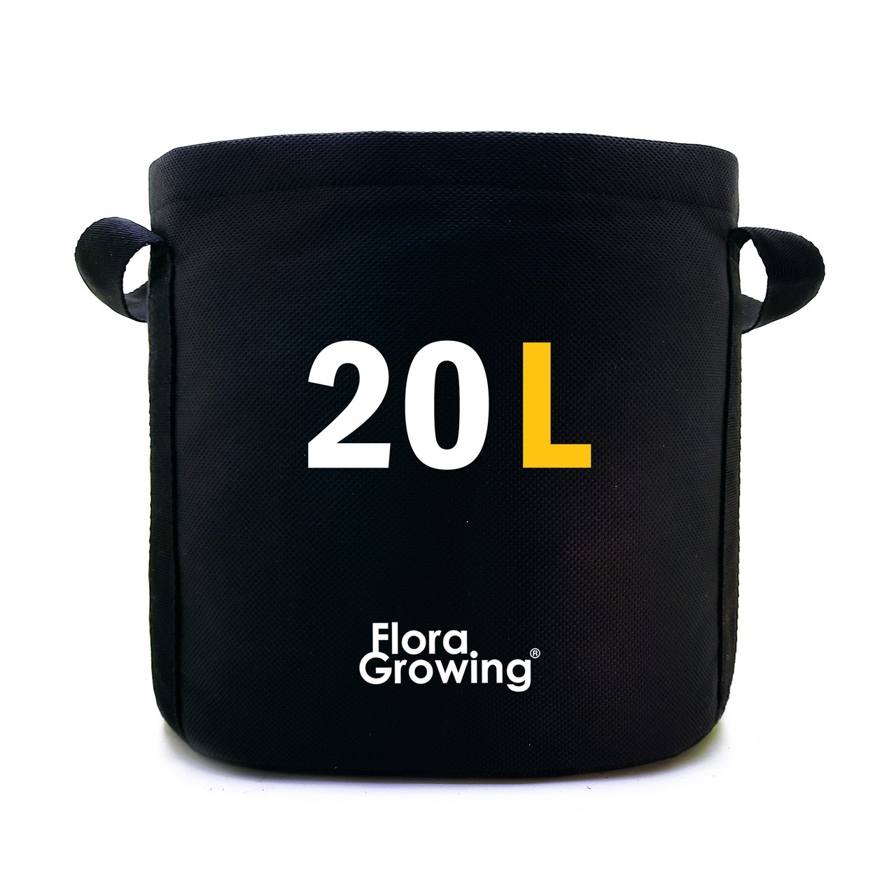 Grow Bag 20 л — Агротекстильний горщик 31х31 см / Чорні ручки