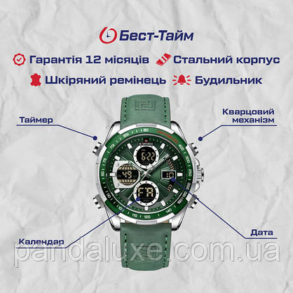 Годинник чоловічий тактичний Naviforce Fly ArmyGreen, фото 6