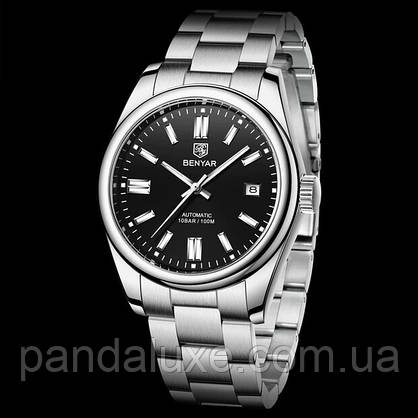 Годинник чоловічий механічний з автопідзаводом Benyar Automatic 10 BAR, фото 3