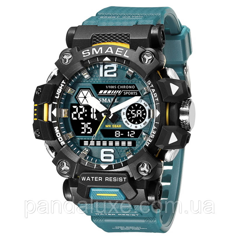 Годинник чоловічий спортивний водостійкий Smael Chrono, фото 1