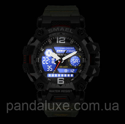 Годинник чоловічий спортивний водостійкий Smael Chrono, фото 5