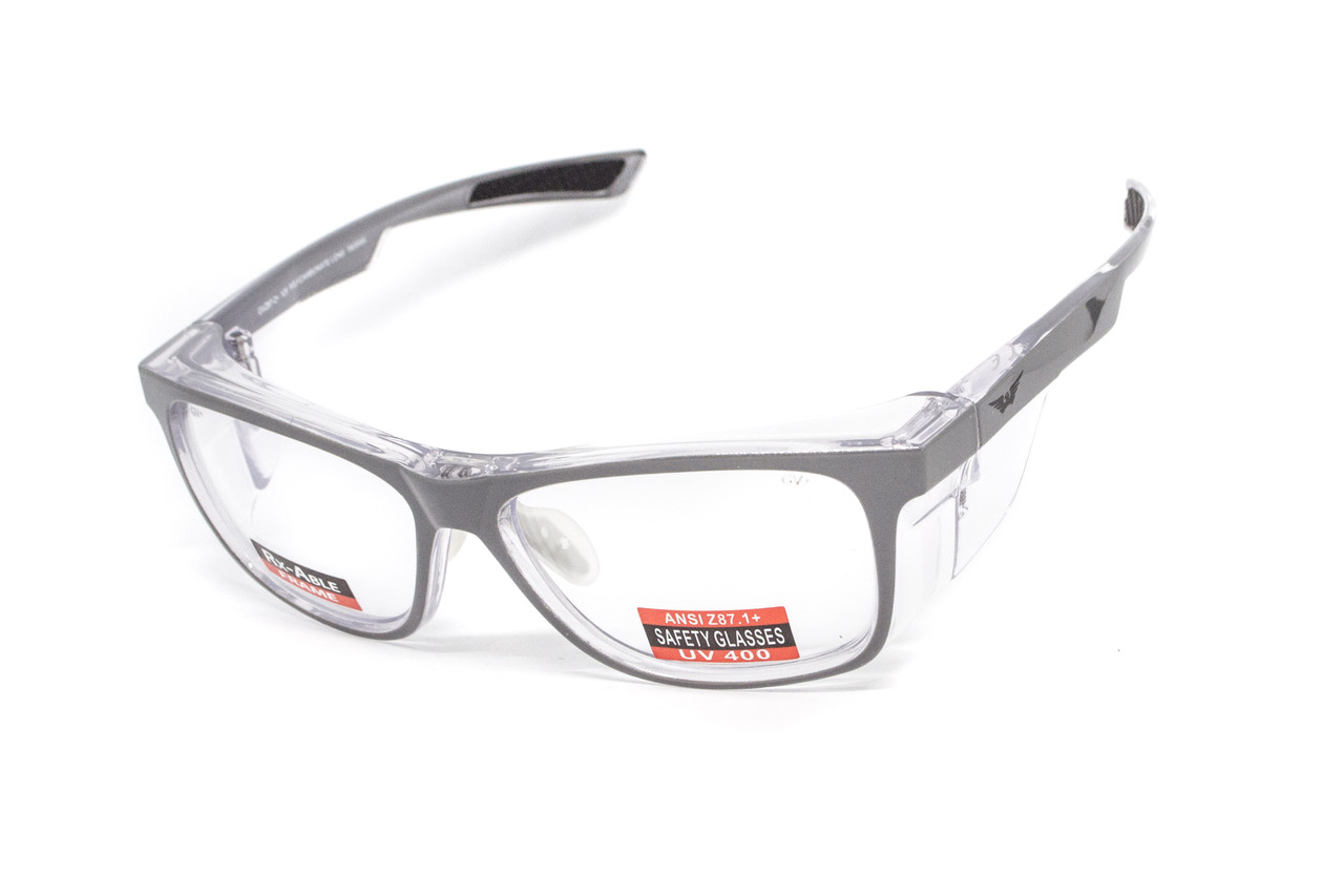 Окуляри під діоптрії Global Vision RX-T Сrystal Gray (rx-able) (clear), прозорий в двокольоровій оправі, фото 1