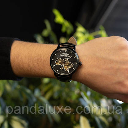Годинник чоловічий механічний скелетон Besta Skeleton UA Black, фото 4