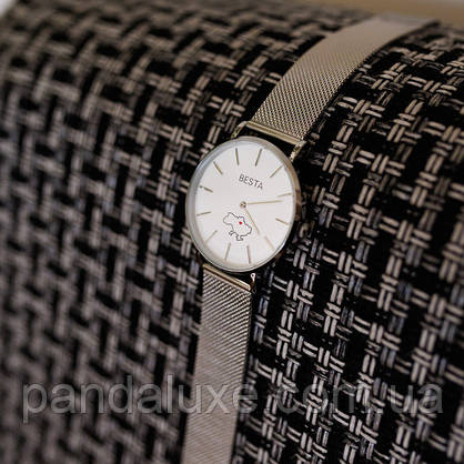 Годинник жіночий стильний Besta Love UA Silver, фото 5