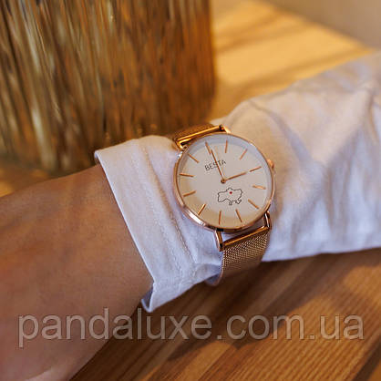 Годинник жіночий стильний Besta Love UA Rosegold, фото 4
