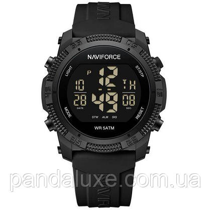 Годинник чоловічий тактичний чорний Naviforce Europe Black, фото 3
