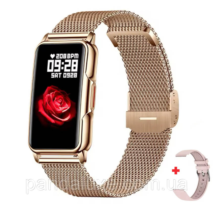 Часы наручные Smart Mioband Nano+ Gold, 2 ремінці, фото 1