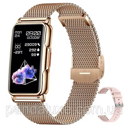 Часы наручные Smart Mioband Nano+ Gold, 2 ремінці, фото 3