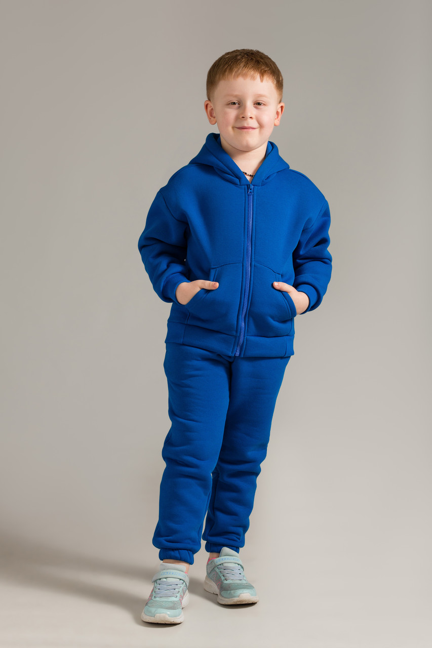 Костюм для хлопчиків (кофта + штани) Мальта 24/Д571/1-14 + 24/Д597/1-14 122 см. Синій, фото 1