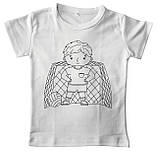 Дитячий набір для творчості Футболка Розмальовка "Футболіст Воротар" біла (ДФ0006), фото 5