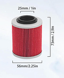 Масляний фільтр ориг 0800-011300-0004 із пружиною для CF MOTO ATV UTV450 550 800 1000 Cforce Zforce UforceParts, фото 6