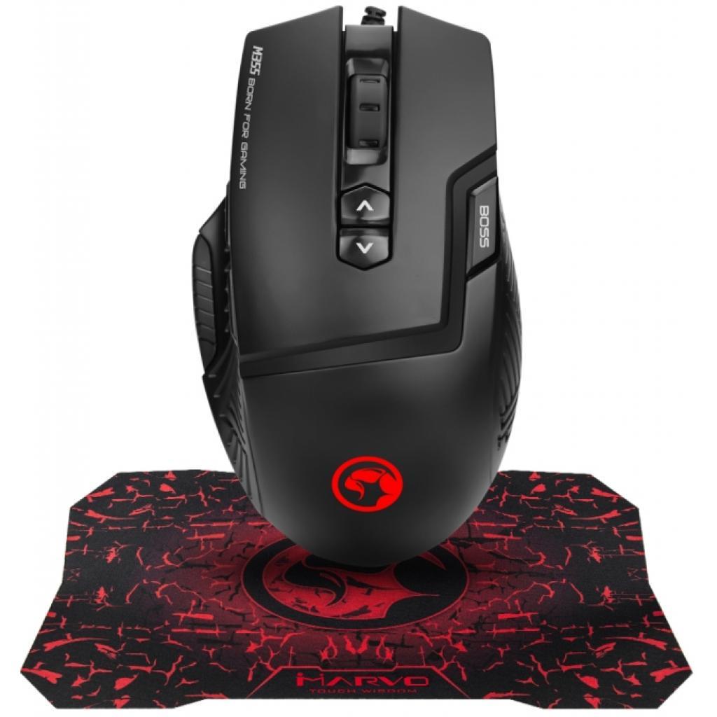 Мишка Marvo M355+G1 USB Black