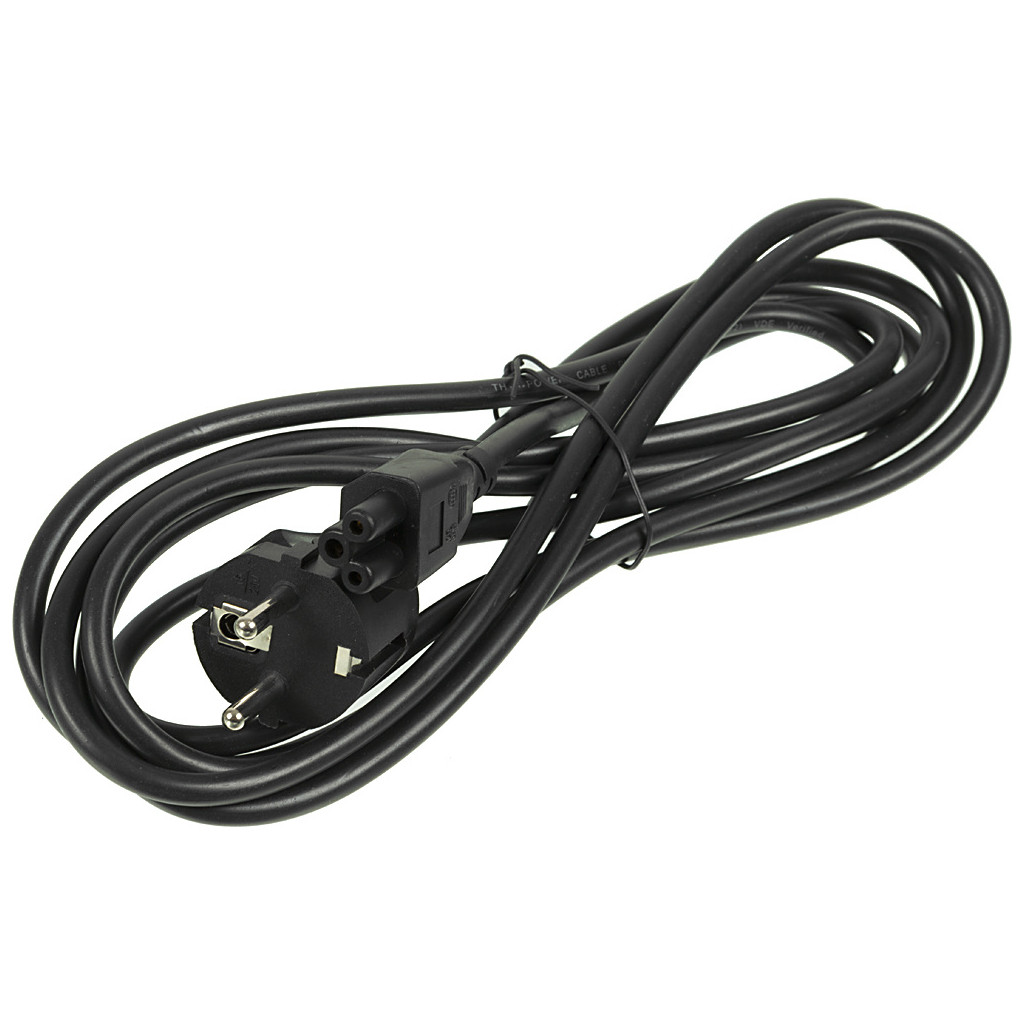 Кабель живлення C5 1.2m 0.75mm Merlion (PC-186 CEE7/7-IECC5