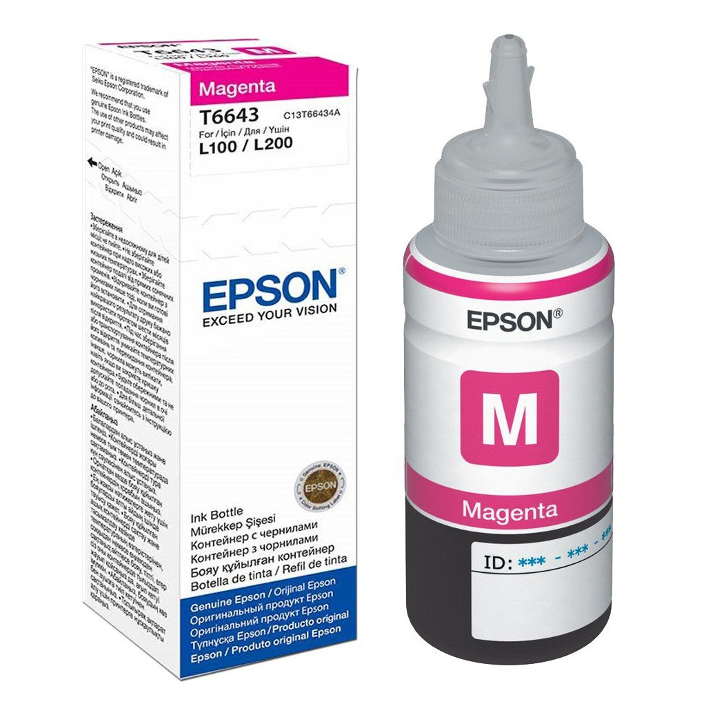 Контейнер з чорнилом Epson 664 magenta (70мл) L100/L200 (C13