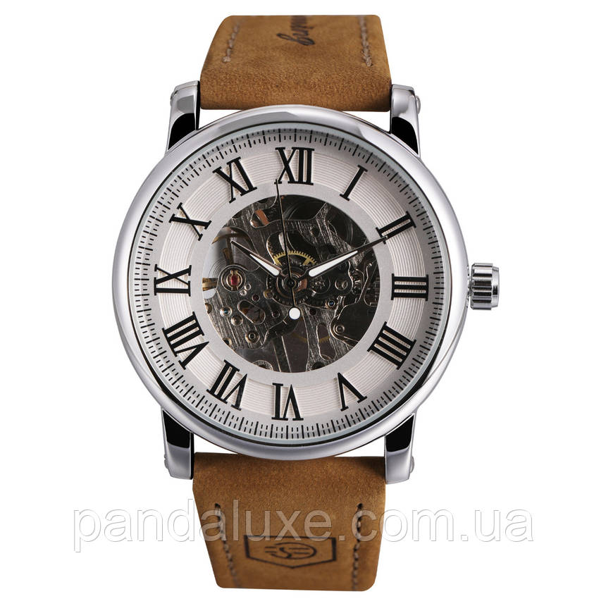 Годинник чоловічий стильний механічний Forsining Vintage Pro, фото 1