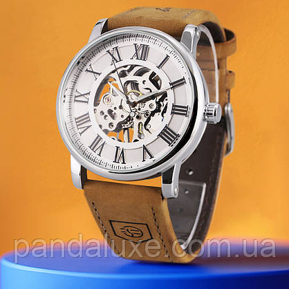 Годинник чоловічий стильний механічний Forsining Vintage Pro, фото 4