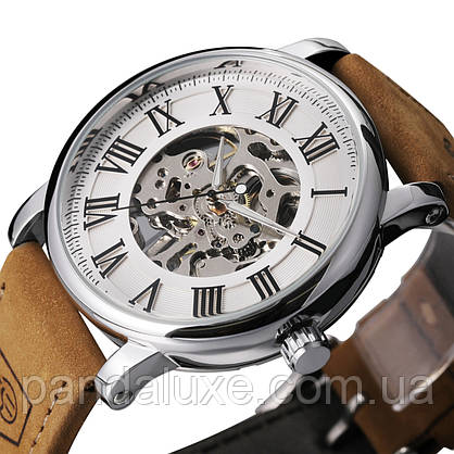 Годинник чоловічий стильний механічний Forsining Vintage Pro, фото 5