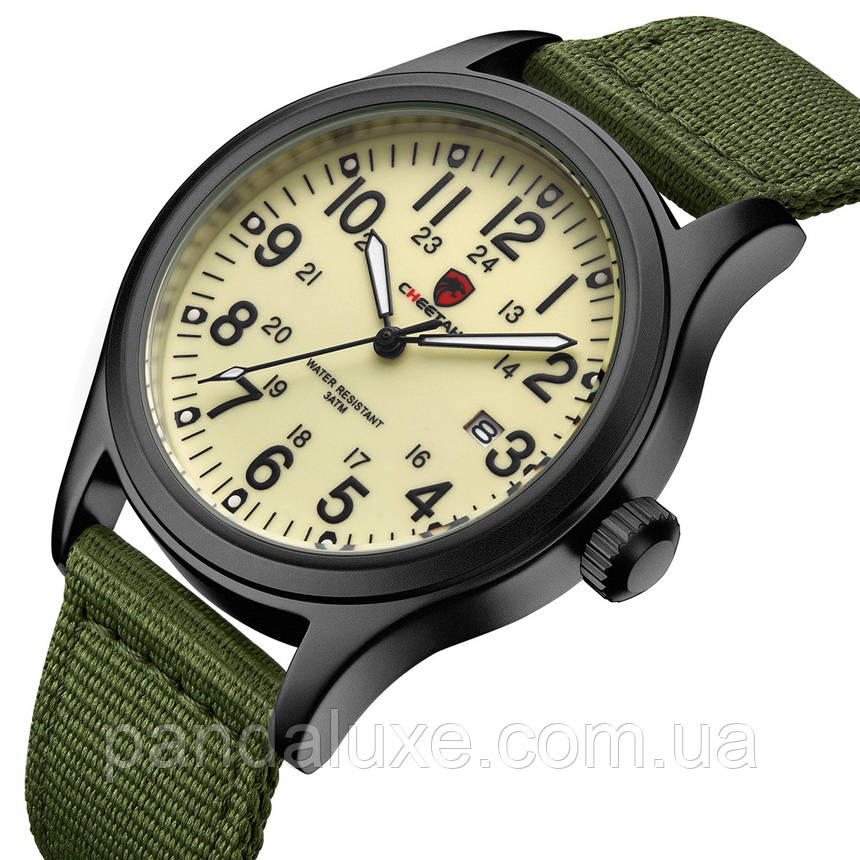 Годинник чоловічий стильний Cheetah Command Green, фото 1