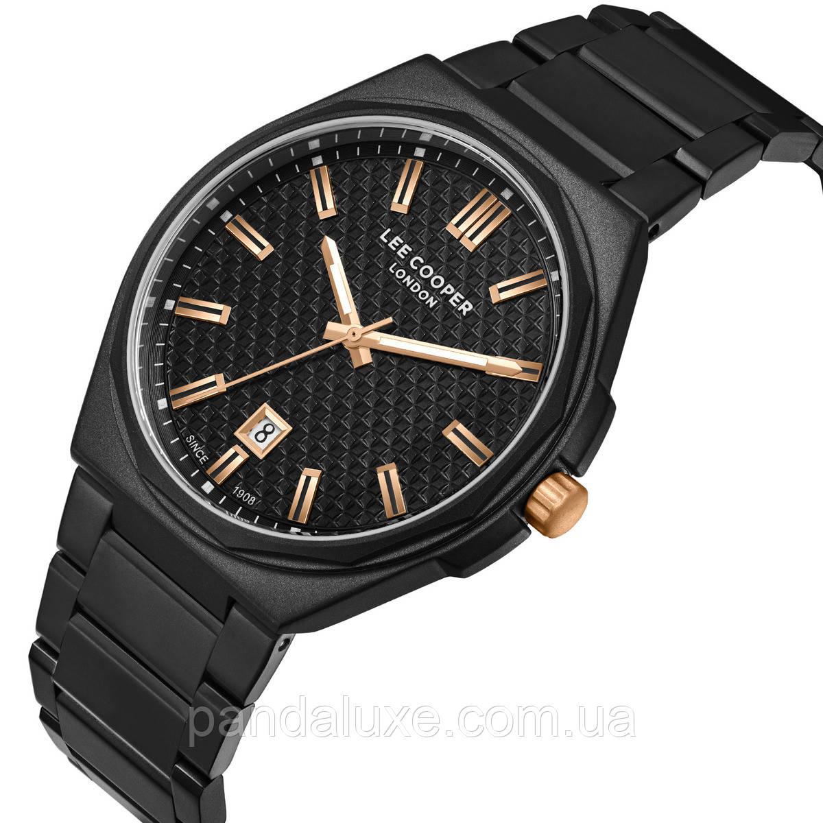 Годинник чоловічий чорний водостійкий Lee Cooper Knight Black