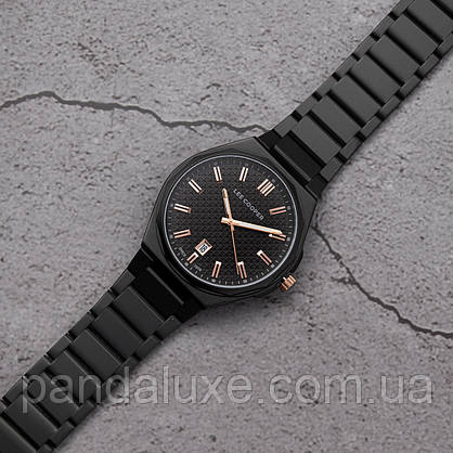 Годинник чоловічий чорний водостійкий Lee Cooper Knight Black, фото 4