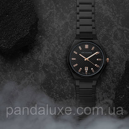 Годинник чоловічий чорний водостійкий Lee Cooper Knight Black, фото 6