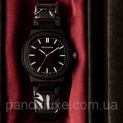 Годинник чоловічий водостійкий чорний Lee Cooper Brand Black, фото 5