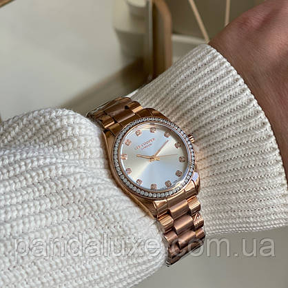 Годинник жіночий стильний з камінням Lee Cooper Santorini Gold, фото 5