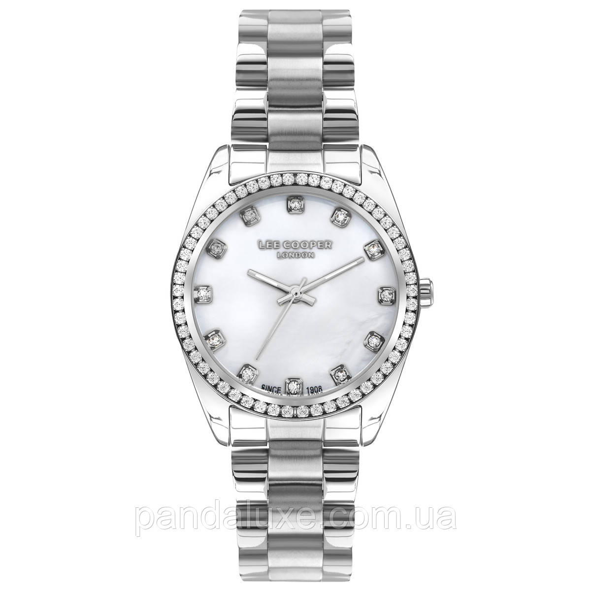 Годинник жіночий з камінням Lee Cooper Santorini Silver