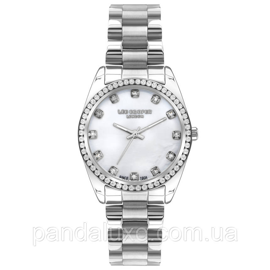Годинник жіночий з камінням Lee Cooper Santorini Silver, фото 1