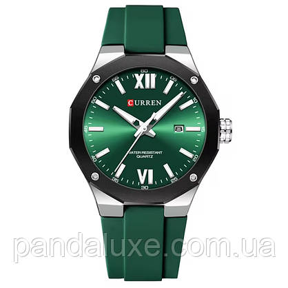 Годинник чоловічий стильний Curren Original Green, фото 3