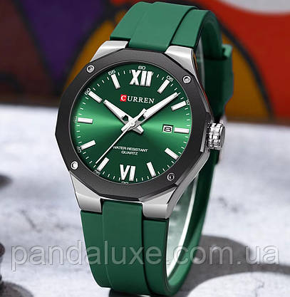 Годинник чоловічий стильний Curren Original Green, фото 4