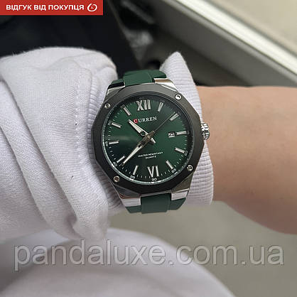 Годинник чоловічий стильний Curren Original Green, фото 6