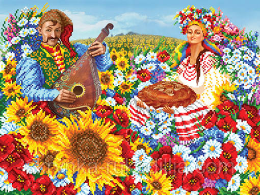 Вишивка бісером "Ми українці!" 30х40