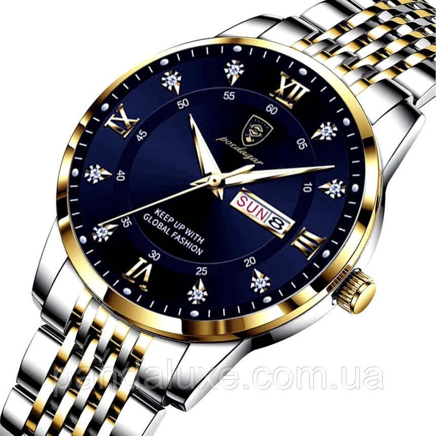 Годинник чоловічий стильний Hemsut Poedagar Blue, фото 1