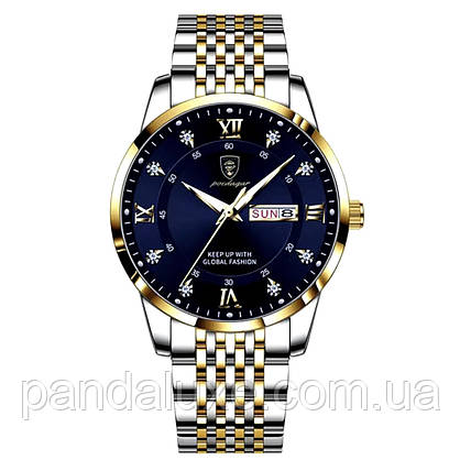 Годинник чоловічий стильний Hemsut Poedagar Blue, фото 3