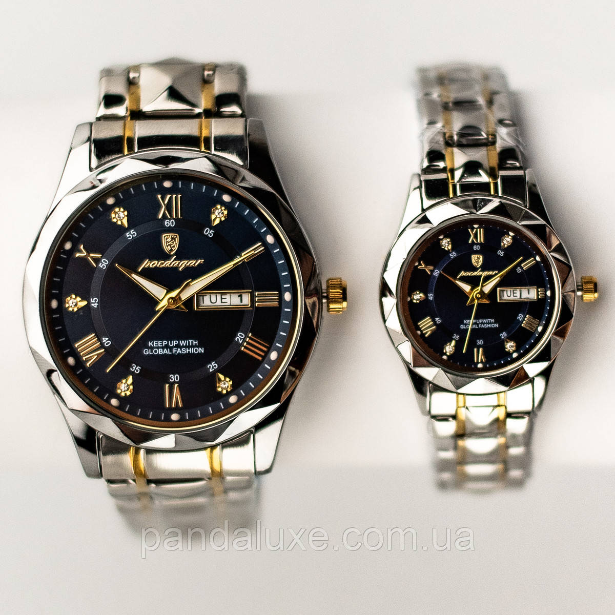 Комплект наручних годинників на подарунок для пари Poedagar Stava Couple
