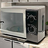 Мікрохвильова піч Rainberg 1200Вт 20л мікроволновка з 8 режимів таймером потужна мікрохвильовка Чорна, фото 3