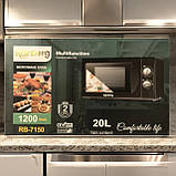 Мікрохвильова піч Rainberg 1200Вт 20л мікроволновка з 8 режимів таймером потужна мікрохвильовка Чорна, фото 6