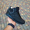 Чоловічі зимові кросівки New Balance 574 High Black Winter Fur чорні кросівки високі Нью Баланс нубук, фото 7
