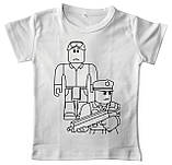 Дитячий набір для творчості футболка розмальовка Улюблена інтернет гра біла (ДФ0008), фото 5