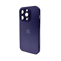 Чохол для Apple iPhone 15 Pro AG Glass Matt Frame Color Logo, фіолетовий, AGMattFrameiP15PPurple