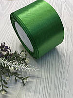 Стрічка атласна 5 см. світло Зелена (за 1 метр), А5-54(1)