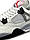 Чоловічі шкіряні кросівки Nike Air Jordan 4 Retro M White Cement, кеди Найк Джордан шкіра білі. Чоловіче взуття, фото 10