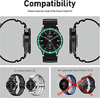Безель для смарт годинника Xiaomi Watch S3/S4 Green-black, фото 9